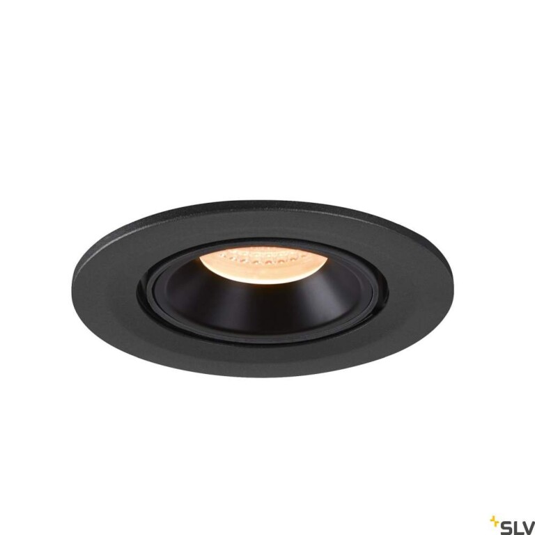 SLV NUMINOS® GIMBLE S, Deckeneinbauleuchte schwarz 2700K 55°