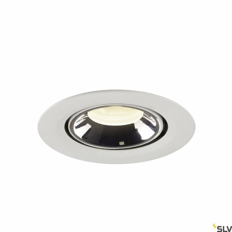 SLV NUMINOS® GIMBLE XS, Deckeneinbauleuchte weiß / chrom 4000K 55°