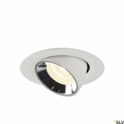 NUMINOS® GIMBLE XS, Deckeneinbauleuchte weiß / chrom 4000K 55°