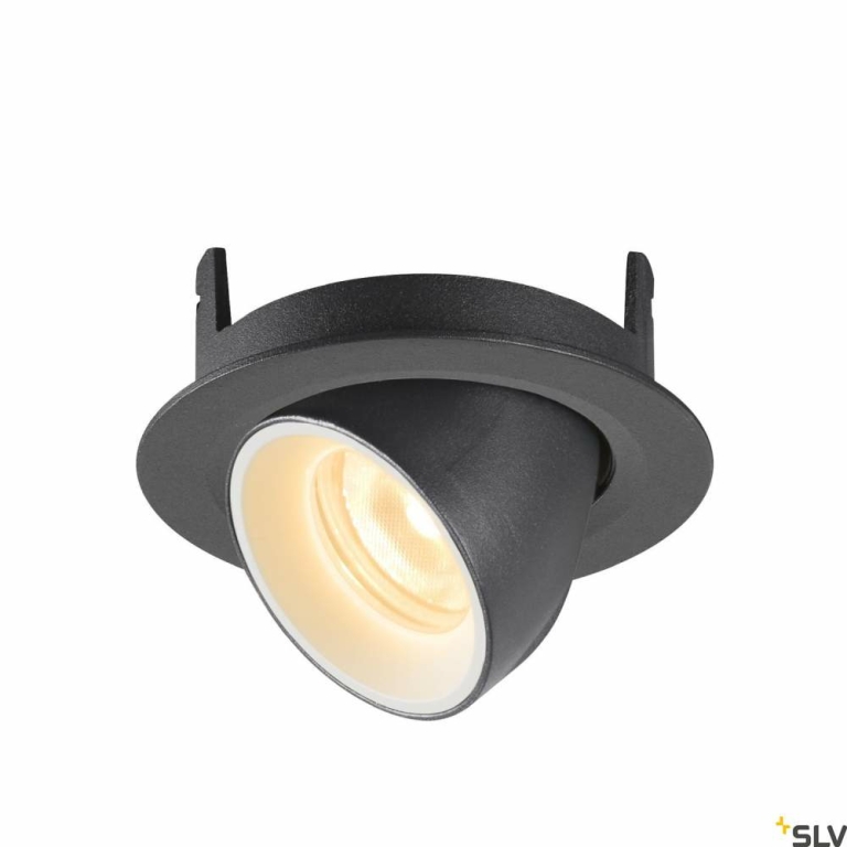 SLV NUMINOS® GIMBLE XS, Deckeneinbauleuchte schwarz / weiß 3000K 40°