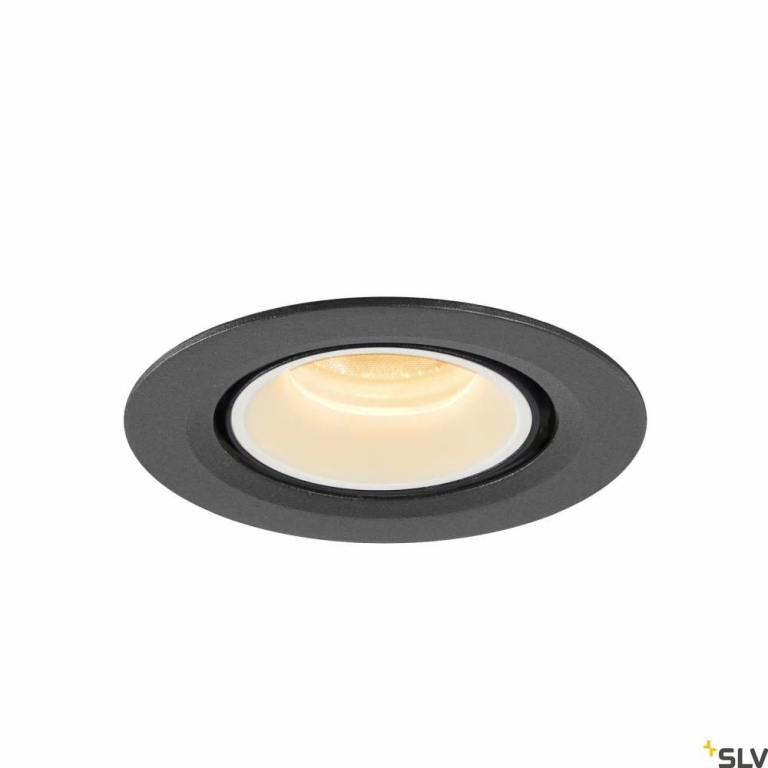 SLV NUMINOS® GIMBLE XS, Deckeneinbauleuchte schwarz / weiß 3000K 40°