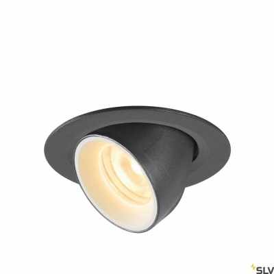 SLV NUMINOS® GIMBLE XS, Deckeneinbauleuchte schwarz / weiß 3000K 40°