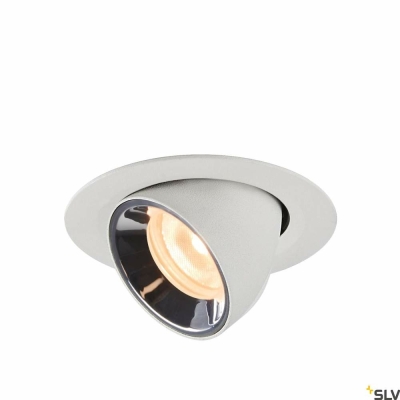 SLV NUMINOS® GIMBLE XS, Deckeneinbauleuchte weiß / chrom 2700K 40°