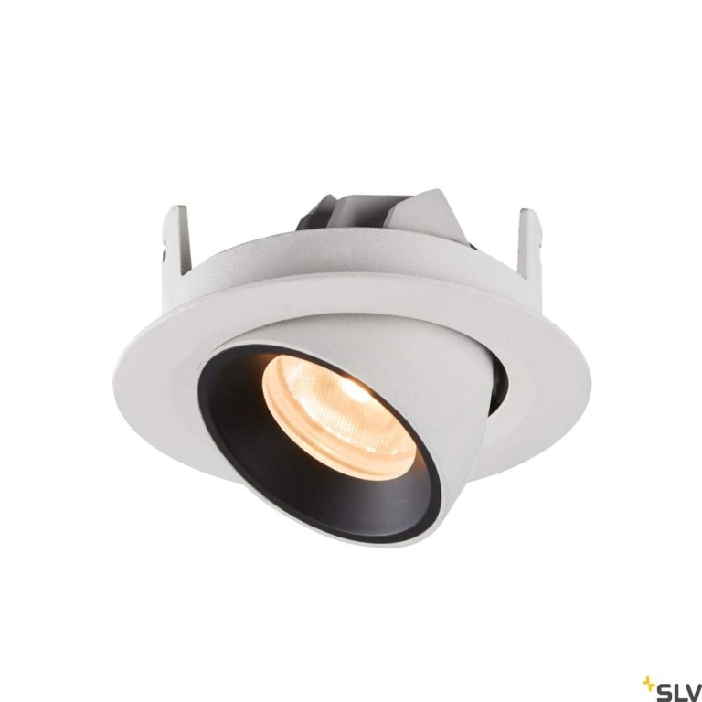 SLV NUMINOS® GIMBLE XS, Deckeneinbauleuchte weiß / schwarz 2700K 20°