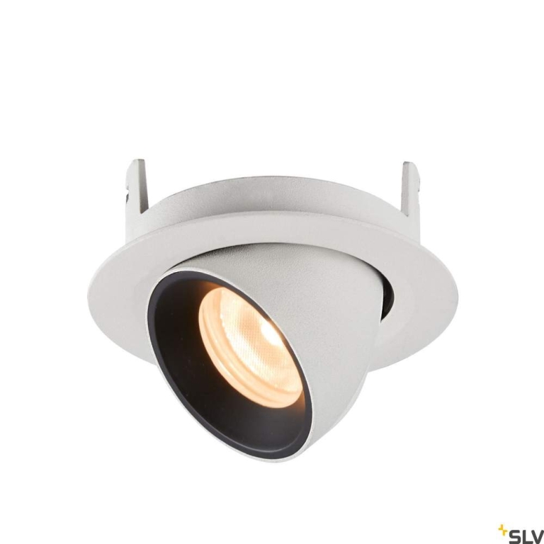 SLV NUMINOS® GIMBLE XS, Deckeneinbauleuchte weiß / schwarz 2700K 20°