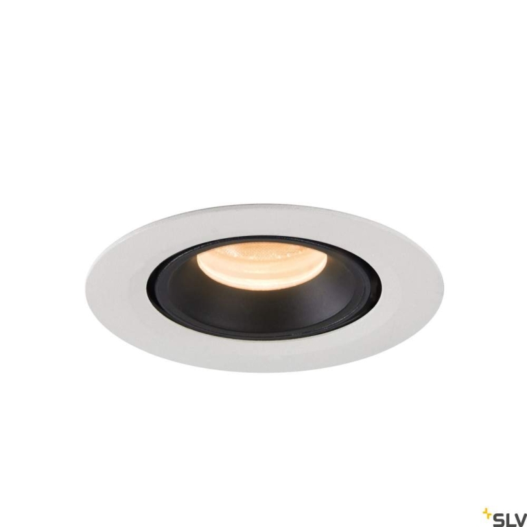 SLV NUMINOS® GIMBLE XS, Deckeneinbauleuchte weiß / schwarz 2700K 20°