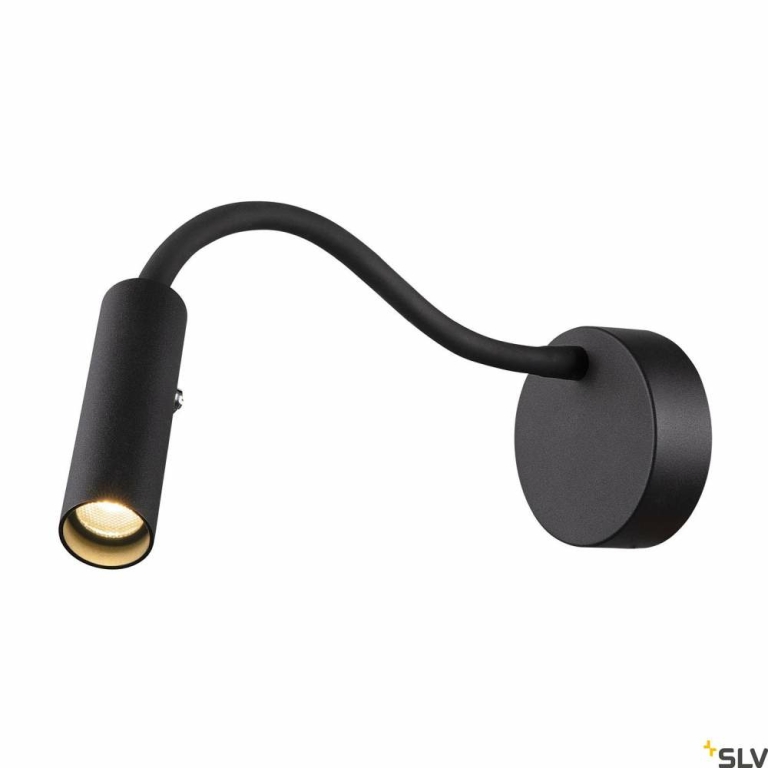 SLV KARPO GOOSE Leseleuchte Bettleuchte Wandaufbauleuchte schwarz 5,8W 3000K 40°