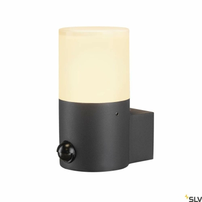 SLV GRAFIT E27 round Sensor, Wandaufbauleuchte anthrazit