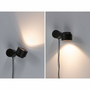 LED Tischleuchte Puric Pane 300lm 3W 2700K Schwarz 2in1 mit Touch-Schalter dimmbar mit 3-Step-Dim schwenkbar