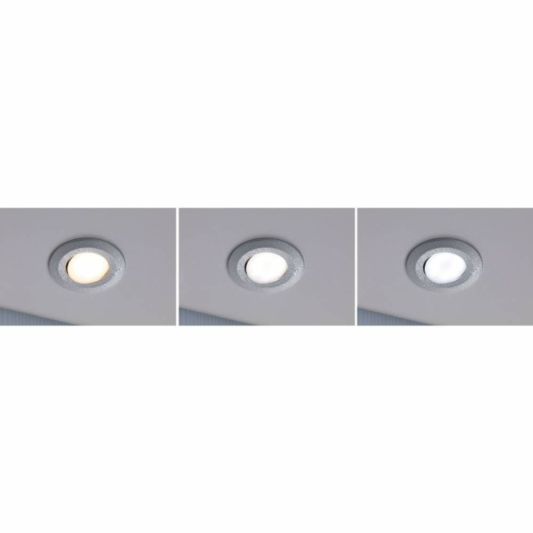 Paulmann HomeSpa LED Einbauleuchte Calla 3er-Set schwenkbar IP65 90mm 30° 3x5W 3x430lm 230V 3000K Chrom matt
