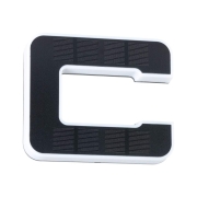 Solar LED Hausnummernleuchte Buchstabe C inkl. wechselbarer Akku IP44 3000K 6lm Schwarz