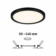 VariFit LED Einbaupanel Areo IP44 rund 175mm 3000K Schwarz