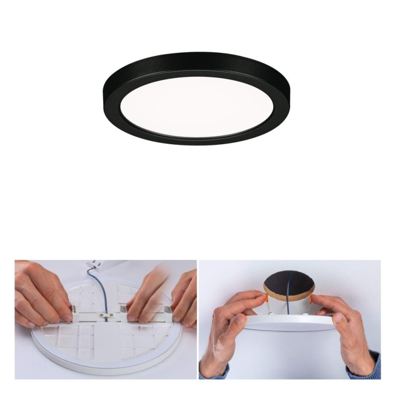 Paulmann VariFit LED Einbaupanel Areo IP44 rund 118mm 4000K Schwarz