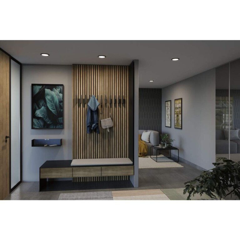 Paulmann VariFit LED Einbaupanel Areo IP44 rund 118mm 4000K Schwarz