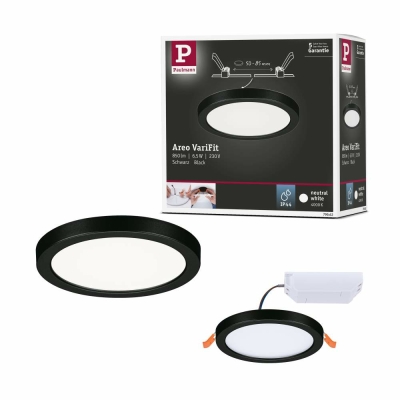 Paulmann VariFit LED Einbaupanel Areo IP44 rund 118mm 4000K Schwarz