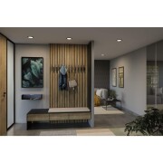 VariFit LED Einbaupanel Areo IP44 rund 118mm 4000K Schwarz