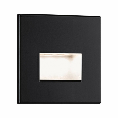 Paulmann LED Wandeinbauleuchte Edge Quadro  eckig 80x5mm  1,2W 50lm 230V  2700K Schwarz matt