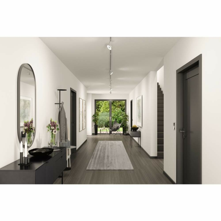 Paulmann URail LED Schienenspot Circle 5W 160lm 4000K dimmbar chrom matt (LED fest verbaut)