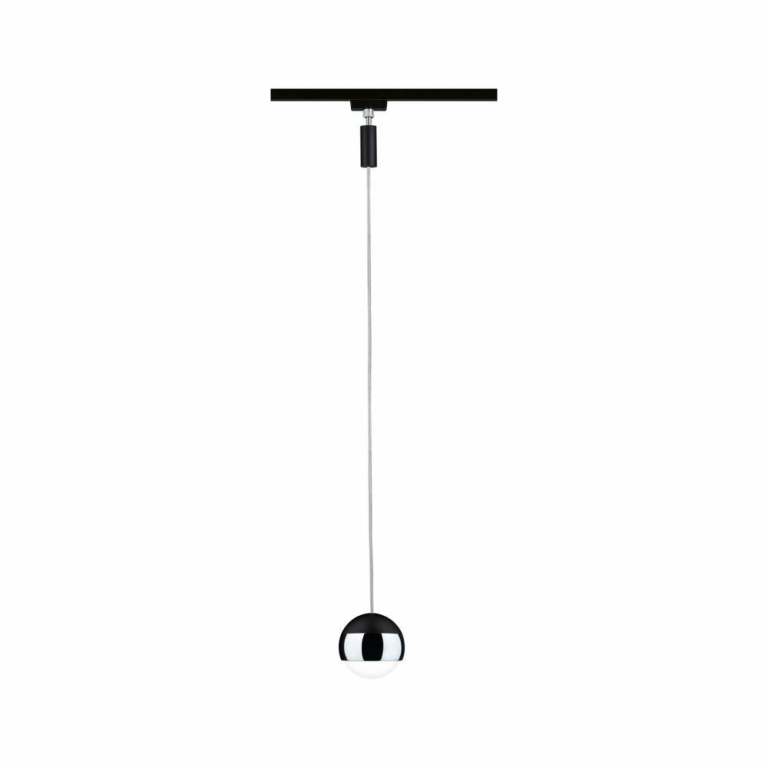 Paulmann URail LED Pendel Capsule II Schwarz matt/Chrom 6,3W 4000K 440lm dimmbar (LED fest verbaut)