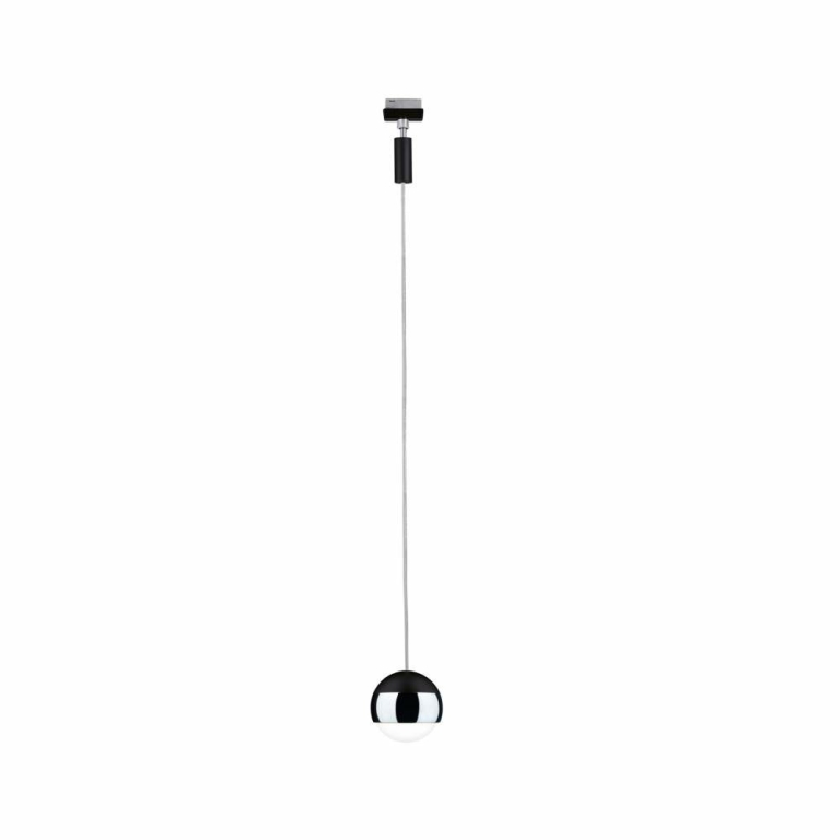 Paulmann URail LED Pendel Capsule II Schwarz matt/Chrom 6,3W 4000K 440lm dimmbar (LED fest verbaut)