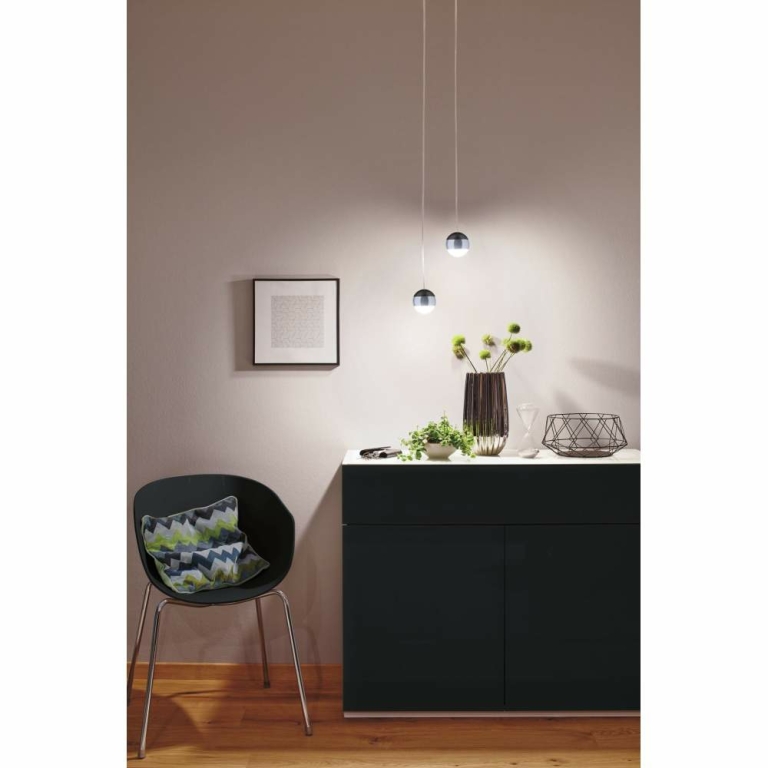 Paulmann URail LED Pendel Capsule II Schwarz matt/Chrom 6,3W 4000K 440lm dimmbar (LED fest verbaut)
