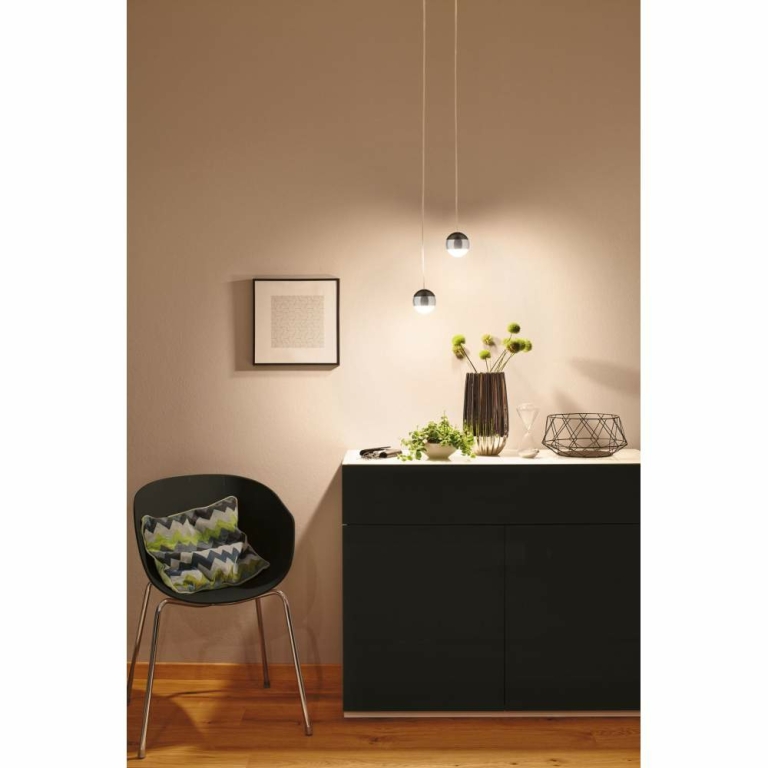 Paulmann URail LED Pendel Capsule II Schwarz matt/Chrom 6,3W 2700K 400lm dimmbar (LED fest verbaut)