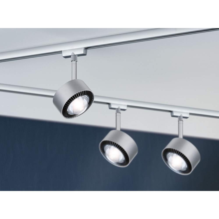 Paulmann URail LED Spot Aldan 8W 800lm 4000K dimmbar chrom matt schwarz (LED fest verbaut)