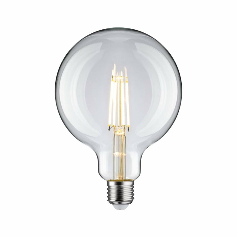 LED Kopfspiegellampe Glühlampen-Form silber E27 8,5W