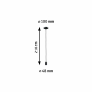 Neordic Pendelleuchte Tilla  E27   max. 60W Schwarz dimmbar Metall