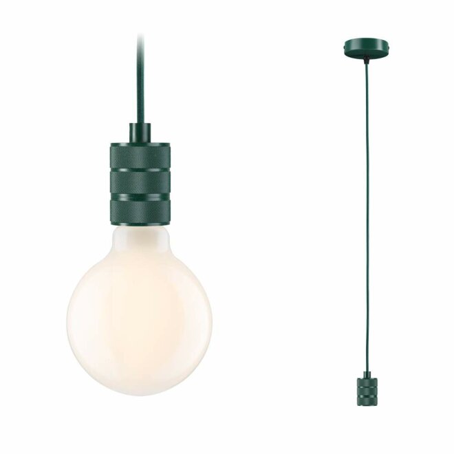 E27 Metall Lampe / Lampenfassung aus grünem Messing Ideal für