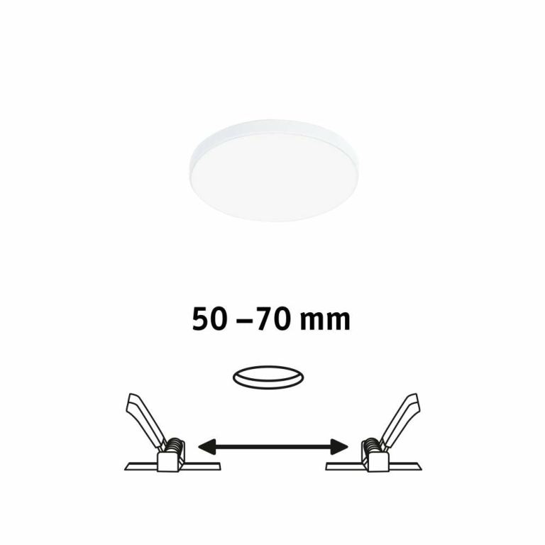 Paulmann VariFit LED Einbaupanel Veluna Edge IP44 rund 90mm 500lm 4000K Weiß