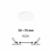 VariFit LED Einbaupanel Veluna Edge IP44 rund 90mm 500lm 4000K Weiß