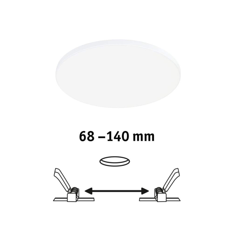 Paulmann VariFit LED Einbaupanel Veluna Edge IP44 rund 160mm 1100lm 4000K Weiß
