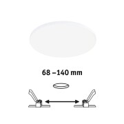 VariFit LED Einbaupanel Veluna Edge IP44 rund 160mm 1100lm 4000K Weiß