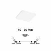 VariFit LED Einbaupanel Veluna Edge IP44 eckig 90x90mm 500lm 4000K Weiß