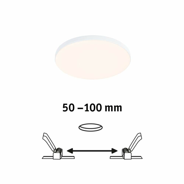 Paulmann VariFit LED Einbaupanel Veluna Edge IP44 rund 120mm 650lm 3000K Weiß