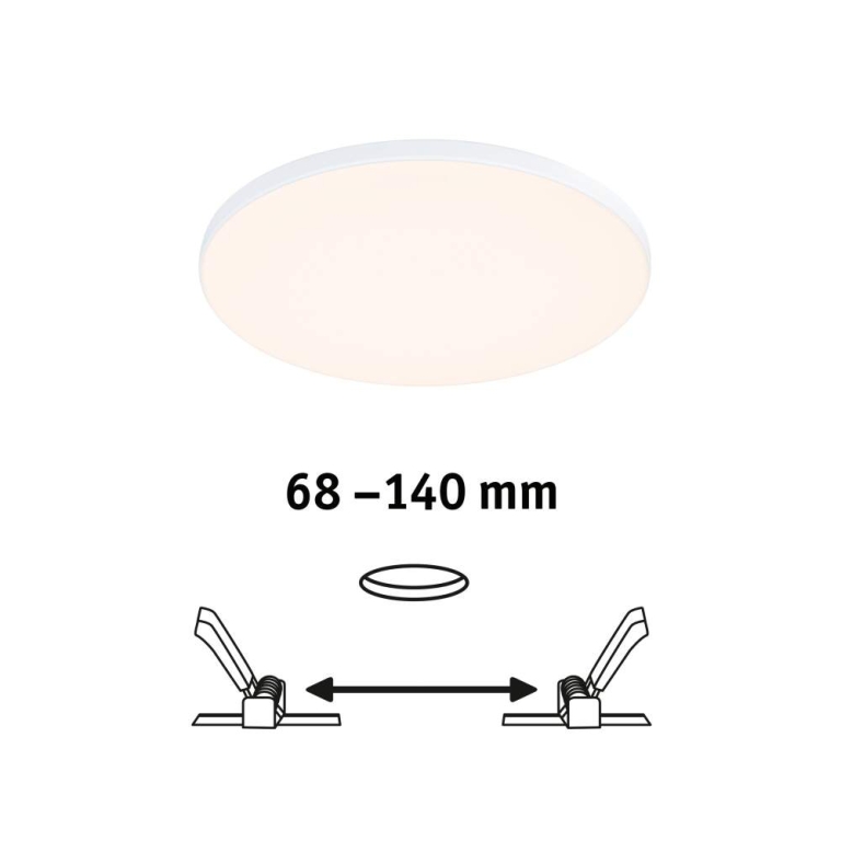 Paulmann VariFit LED Einbaupanel Veluna Edge IP44 rund 160mm 1100lm 3000K Weiß dimmbar