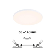 VariFit LED Einbaupanel Veluna Edge IP44 rund 160mm 1100lm 3000K Weiß dimmbar