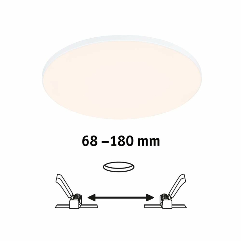 Paulmann VariFit LED Einbaupanel Veluna Edge IP44 rund 200mm 1500lm 3000K Weiß dimmbar
