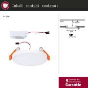VariFit LED Einbaupanel Veluna Edge IP44 rund 90mm 500lm 4000K Weiß dimmbar