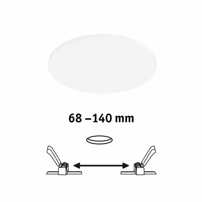 Paulmann VariFit LED Einbaupanel Veluna Edge IP44 rund 160mm 1100lm 4000K Weiß dimmbar