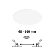 VariFit LED Einbaupanel Veluna Edge IP44 rund 160mm 1100lm 4000K Weiß dimmbar