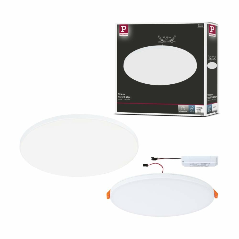 Paulmann 79952 VariFit LED Einbaupanel Veluna Edge IP44 rund 200mm 1500lm  4000K | Lampen1a