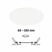 VariFit LED Einbaupanel Veluna Edge IP44 rund 200mm 1500lm 4000K Weiß dimmbar