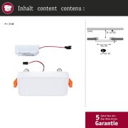 VariFit LED Einbaupanel Veluna Edge IP44 eckig 90x90mm 500lm 4000K Weiß dimmbar