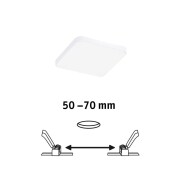 VariFit LED Einbaupanel Veluna Edge IP44 eckig 90x90mm 500lm 4000K Weiß dimmbar