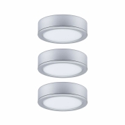 Möbel LED Schrankleuchte Pukk Chrom matt rund Warmweiß 3er-Set inkl. Trafo 230V