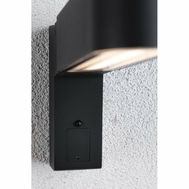 Paulmann LED Außenwandleuchte Ito anthrazit mit Bewegungsmelder Vertikale Ausrichtung drehbar IP44 450lm 3000K 230V  (LED fest verbaut)