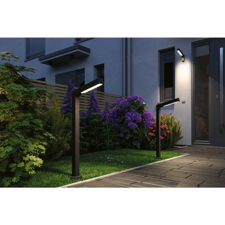 Paulmann LED Außenwandleuchte Ito anthrazit mit Bewegungsmelder Vertikale Ausrichtung drehbar IP44 450lm 3000K 230V  (LED fest verbaut)