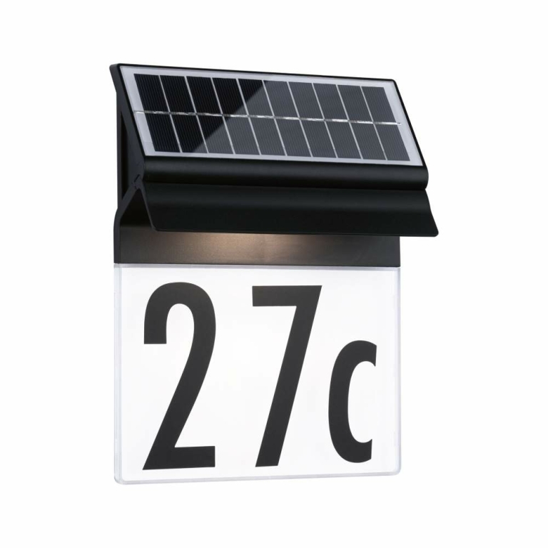 Paulmann Solar LED Hausnummernleuchte Neda IP44 3000K 14lm Schwarz
